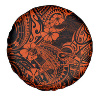 Hawaii Shark Spare Tire Cover Polynesian Pattern Orange Version LT01 Orange - Polynesian Pride