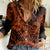 Hawaii Shark Women Casual Shirt Polynesian Pattern Orange Version LT01 Female Orange - Polynesian Pride