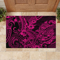 Hawaii Shark Rubber Doormat Polynesian Pattern Pink Version LT01 - Polynesian Pride