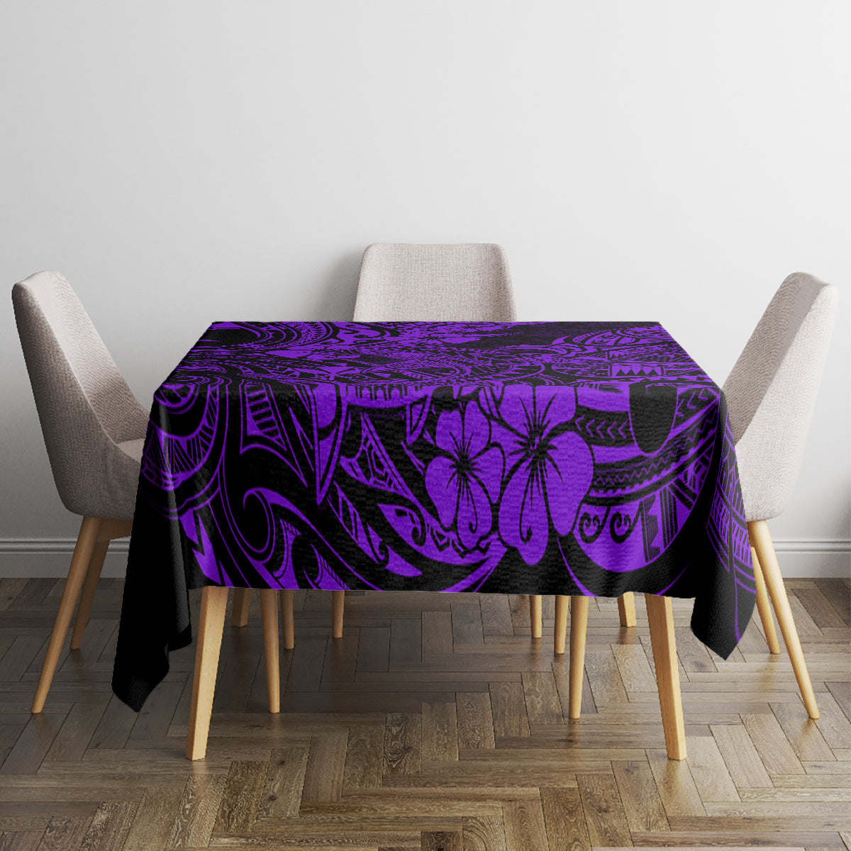 Hawaii Shark Tablecloth Polynesian Pattern Purple Version LT01 - Polynesian Pride