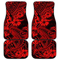 Hawaii Shark Car Mats Polynesian Pattern Red Version LT01 Red - Polynesian Pride