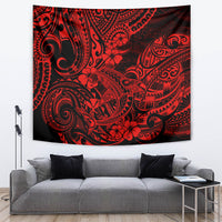Hawaii Shark Tapestry Polynesian Pattern Red Version LT01 - Polynesian Pride