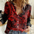 Hawaii Shark Women Casual Shirt Polynesian Pattern Red Version LT01 Female Red - Polynesian Pride