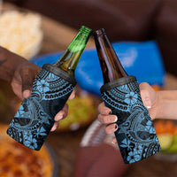 Hawaii Shark 4 in 1 Can Cooler Tumbler Polynesian Pattern Sky Blue Version