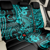 Hawaii Shark Back Car Seat Cover Polynesian Pattern Turquoise Version