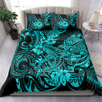 Hawaii Shark Bedding Set Polynesian Pattern Turquoise Version LT01 - Polynesian Pride