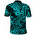 Hawaii Shark Polo Shirt Polynesian Pattern Turquoise Version LT01 - Polynesian Pride