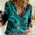 Hawaii Shark Women Casual Shirt Polynesian Pattern Turquoise Version LT01 Female Turquoise - Polynesian Pride