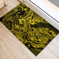 Hawaii Shark Rubber Doormat Polynesian Pattern Yellow Version LT01 - Polynesian Pride