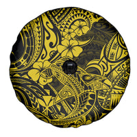 Hawaii Shark Spare Tire Cover Polynesian Pattern Yellow Version LT01 - Polynesian Pride