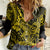 Hawaii Shark Women Casual Shirt Polynesian Pattern Yellow Version LT01 Female Yellow - Polynesian Pride