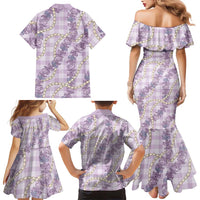 Pua Kalaunu Lei Family Matching Mermaid Dress and Hawaiian Shirt Palaka Pattern