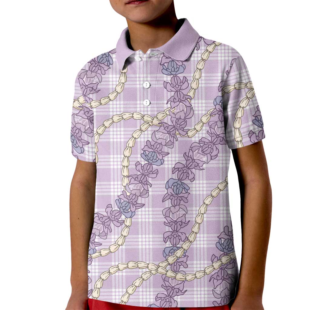 Pua Kalaunu Lei Kid Polo Shirt Palaka Pattern