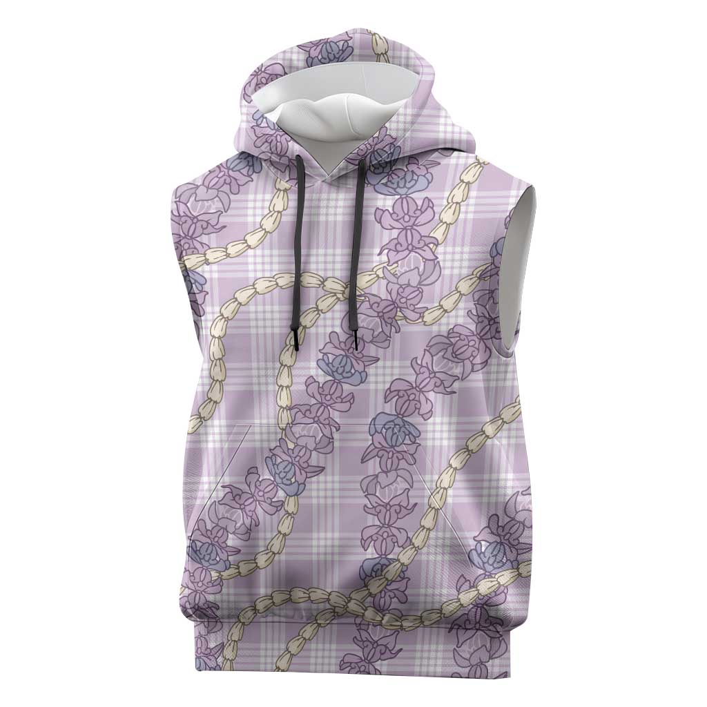 Pua Kalaunu Lei Sleeveless Hoodie Palaka Pattern