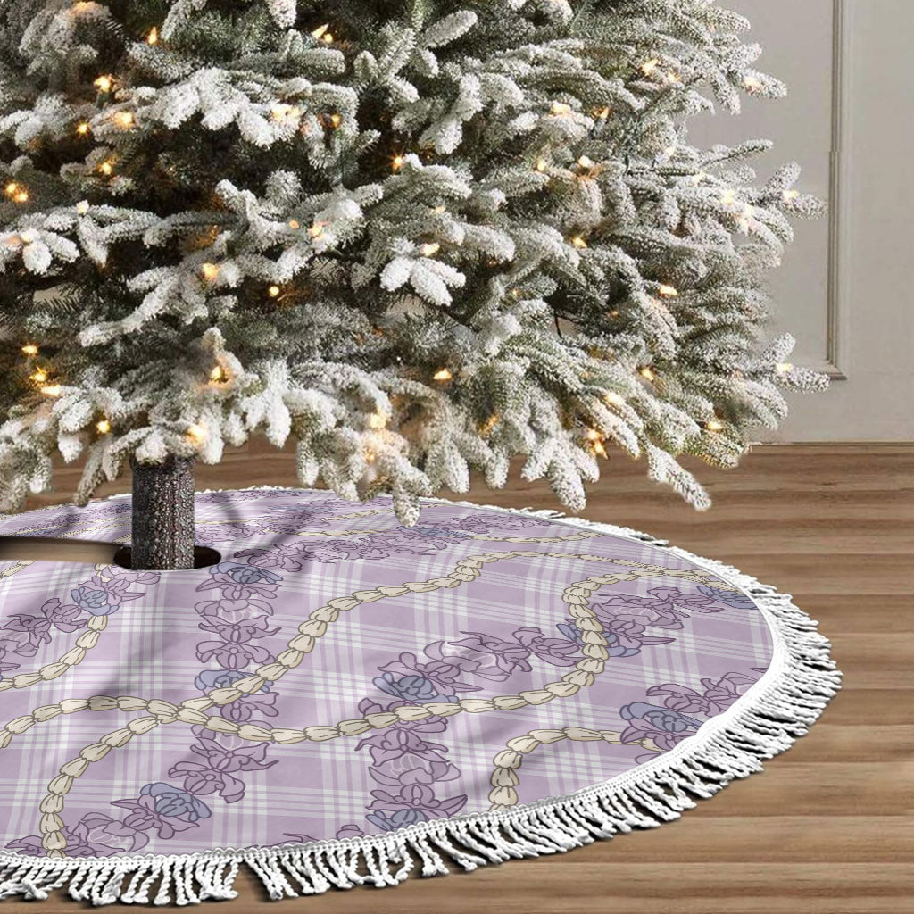 Pua Kalaunu Lei Tree Skirt Palaka Pattern LT01 - Polynesian Pride