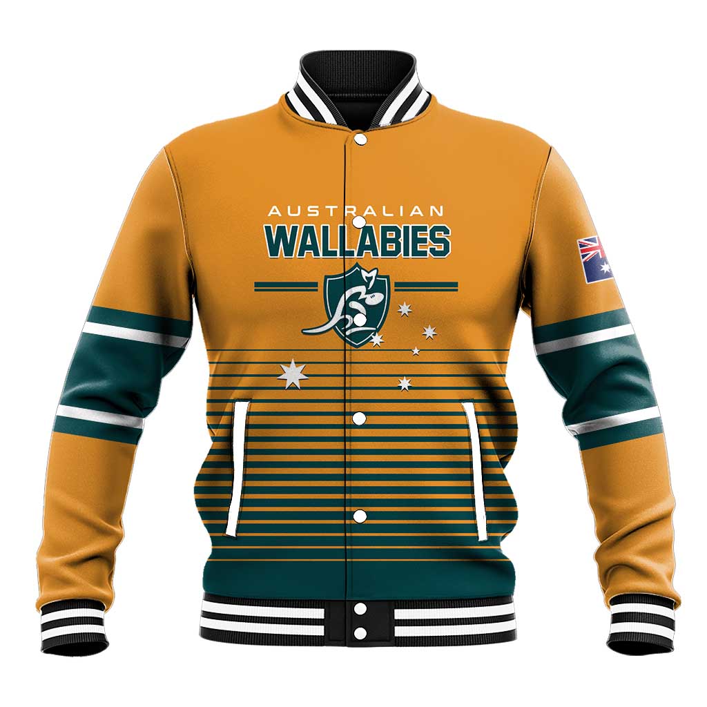 Custom Rugby Australia Baseball Jacket Junior Wallabies Go Champions