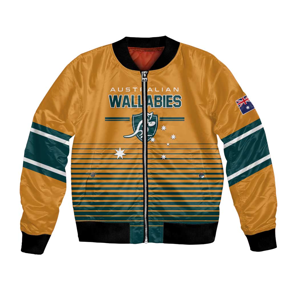 Custom Rugby Australia Bomber Jacket Junior Wallabies Go Champions