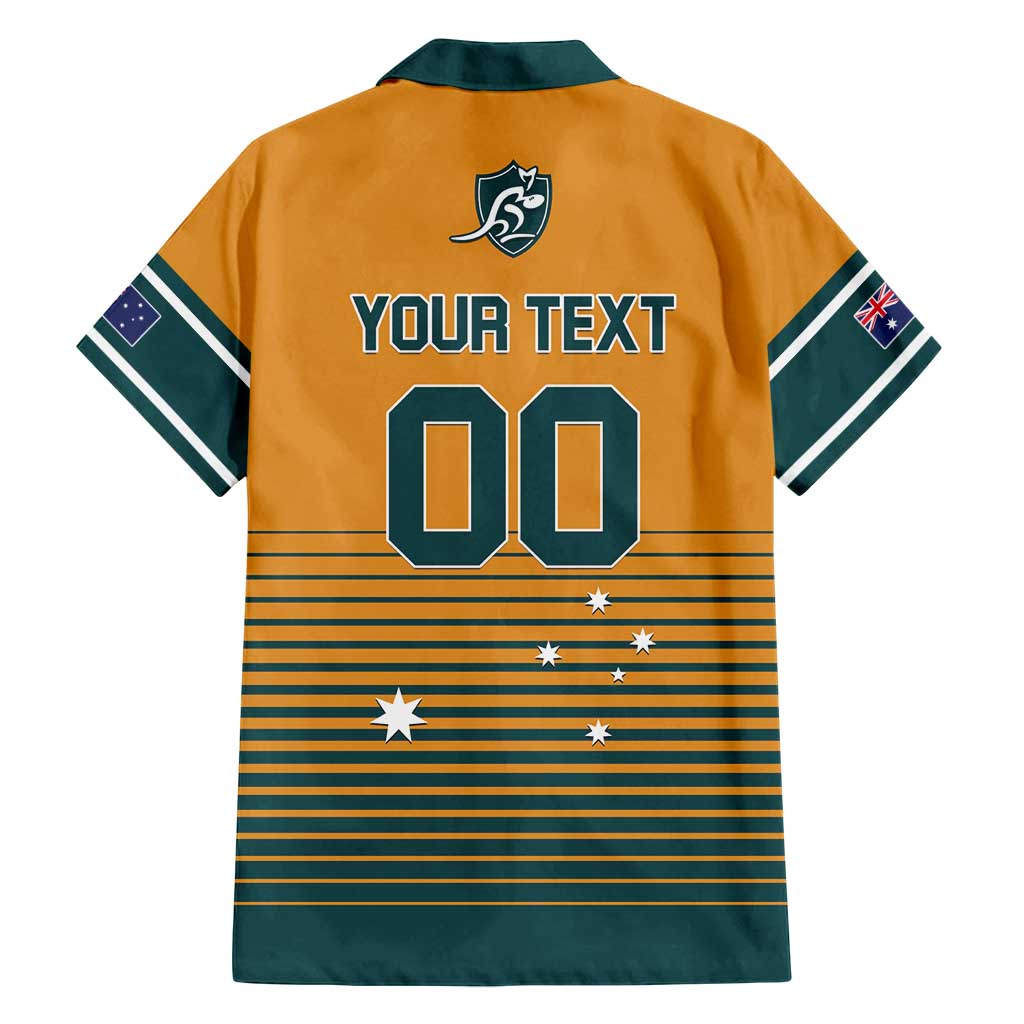 Custom Rugby Australia Family Matching Long Sleeve Bodycon Dress and Hawaiian Shirt Junior Wallabies Go Champions