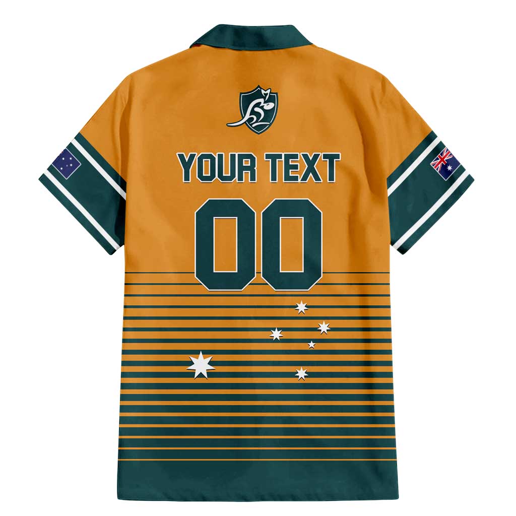 Custom Rugby Australia Family Matching Mermaid Dress and Hawaiian Shirt Junior Wallabies Go Champions