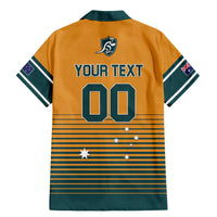 Custom Rugby Australia Family Matching Mermaid Dress and Hawaiian Shirt Junior Wallabies Go Champions