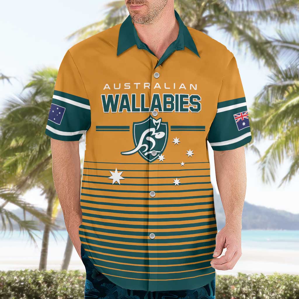 Custom Rugby Australia Hawaiian Shirt Junior Wallabies Go Champions