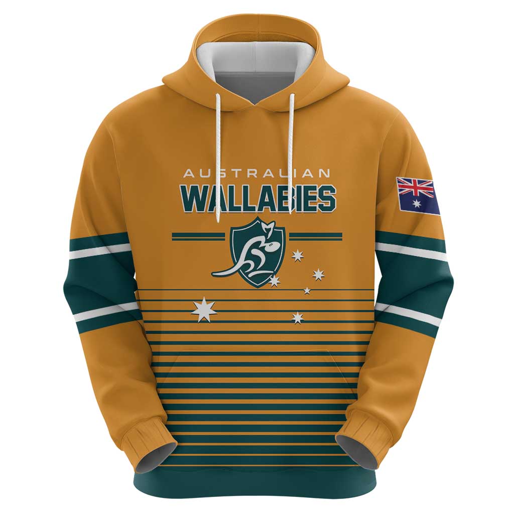 Custom Rugby Australia Hoodie Junior Wallabies Go Champions