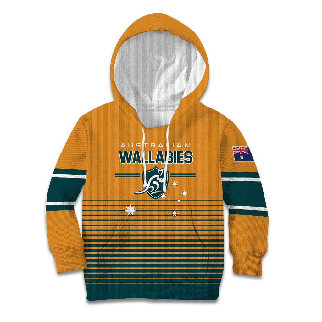 Custom Rugby Australia Kid Hoodie Junior Wallabies Go Champions