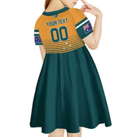Custom Rugby Australia Kid Short Sleeve Dress Junior Wallabies Go Champions
