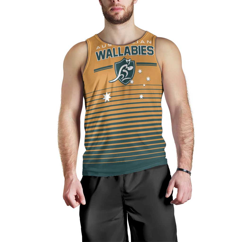 Custom Rugby Australia Men Tank Top Junior Wallabies Go Champions