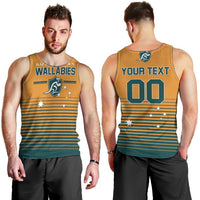 Custom Rugby Australia Men Tank Top Junior Wallabies Go Champions