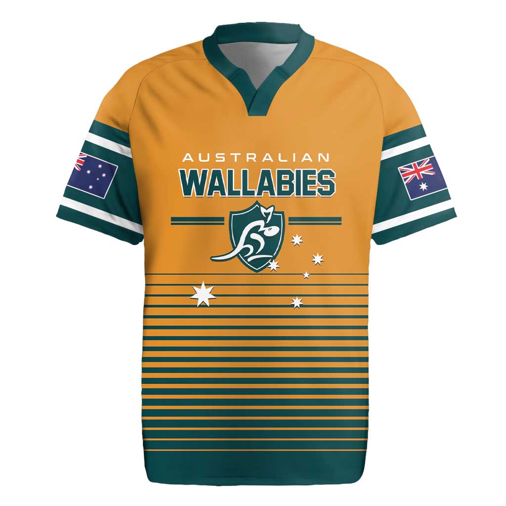 Custom Rugby Australia Rugby Jersey Junior Wallabies Go Champions LT01 Yellow - Polynesian Pride