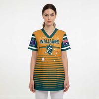 Custom Rugby Australia Scrub Top Junior Wallabies Go Champions - Polynesian Pride