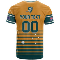 Custom Rugby Australia T Shirt Junior Wallabies Go Champions