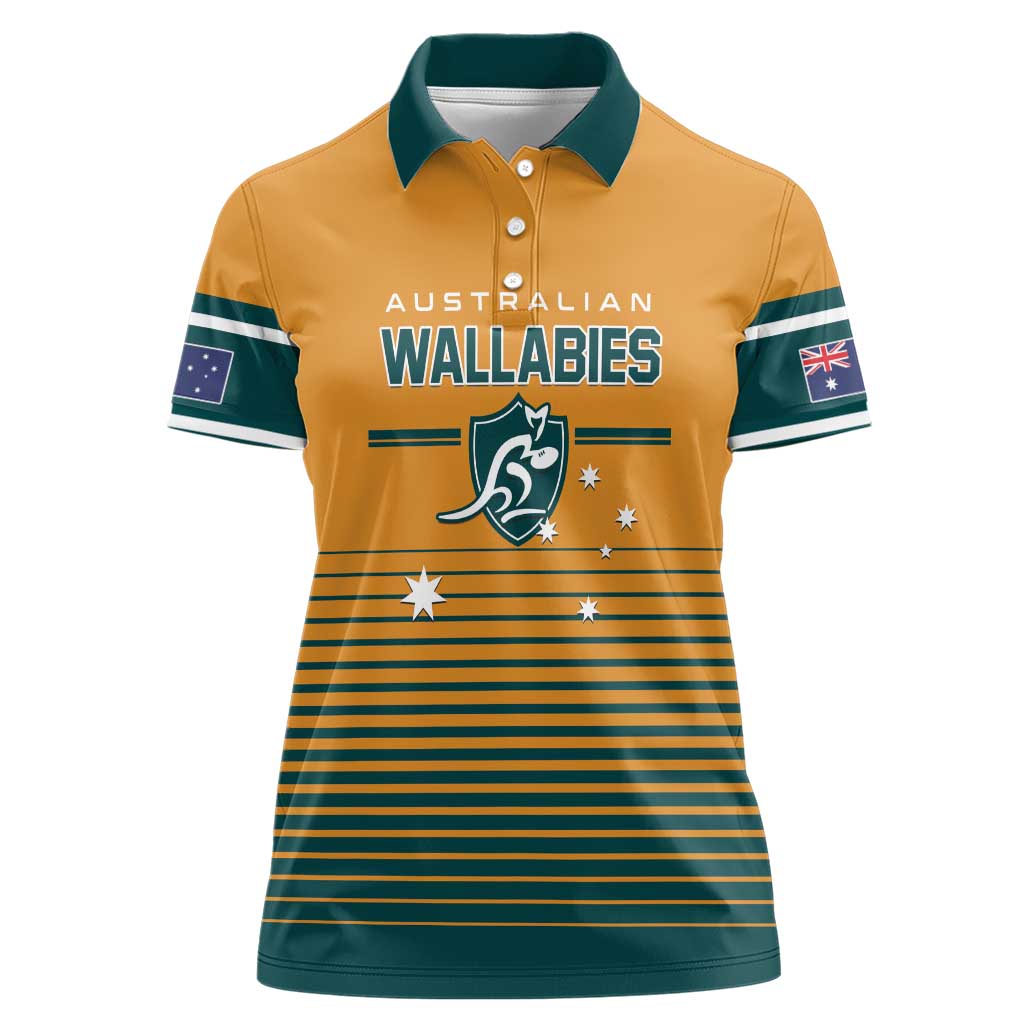 Custom Rugby Australia Women Polo Shirt Junior Wallabies Go Champions