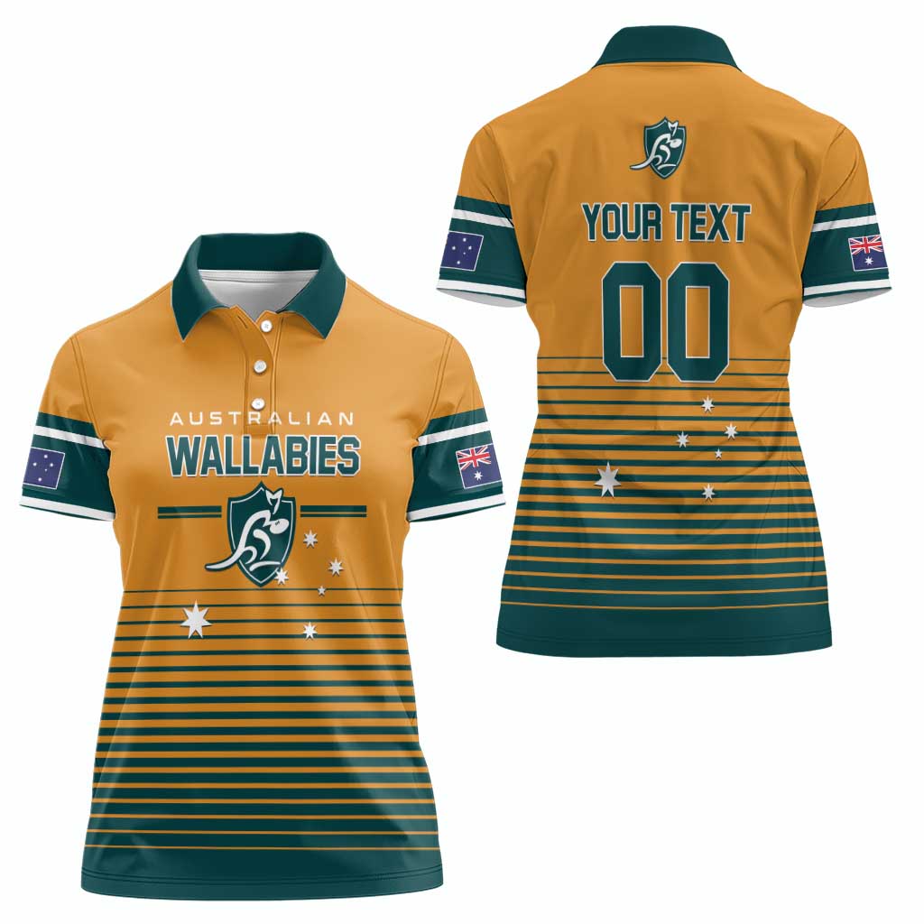 Custom Rugby Australia Women Polo Shirt Junior Wallabies Go Champions