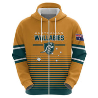 Custom Rugby Australia Zip Hoodie Junior Wallabies Go Champions