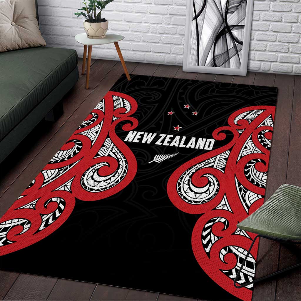 Rugby New Zealand Area Rug Baby Black Go Champions