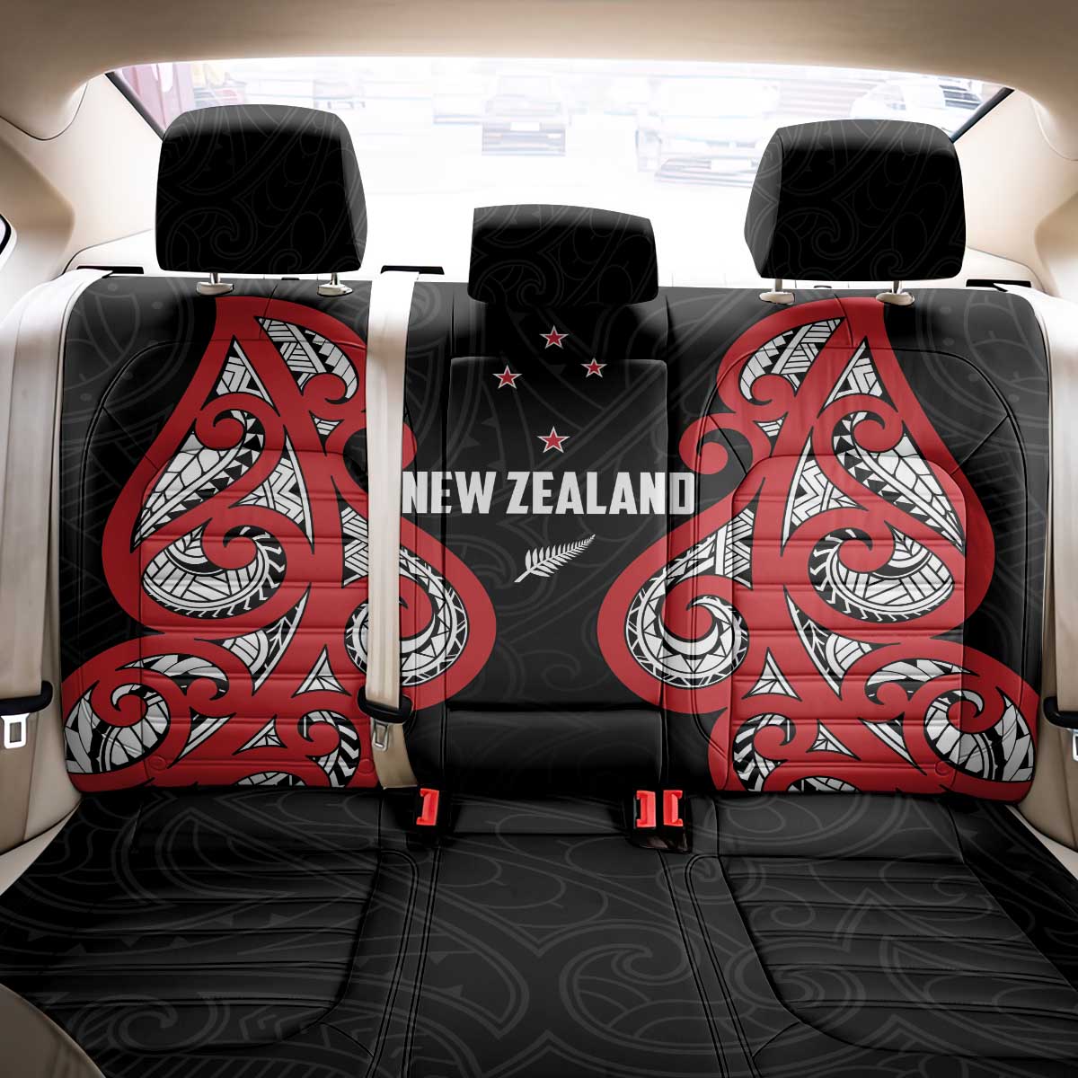 Rugby New Zealand Back Car Seat Cover Baby Black Go Champions