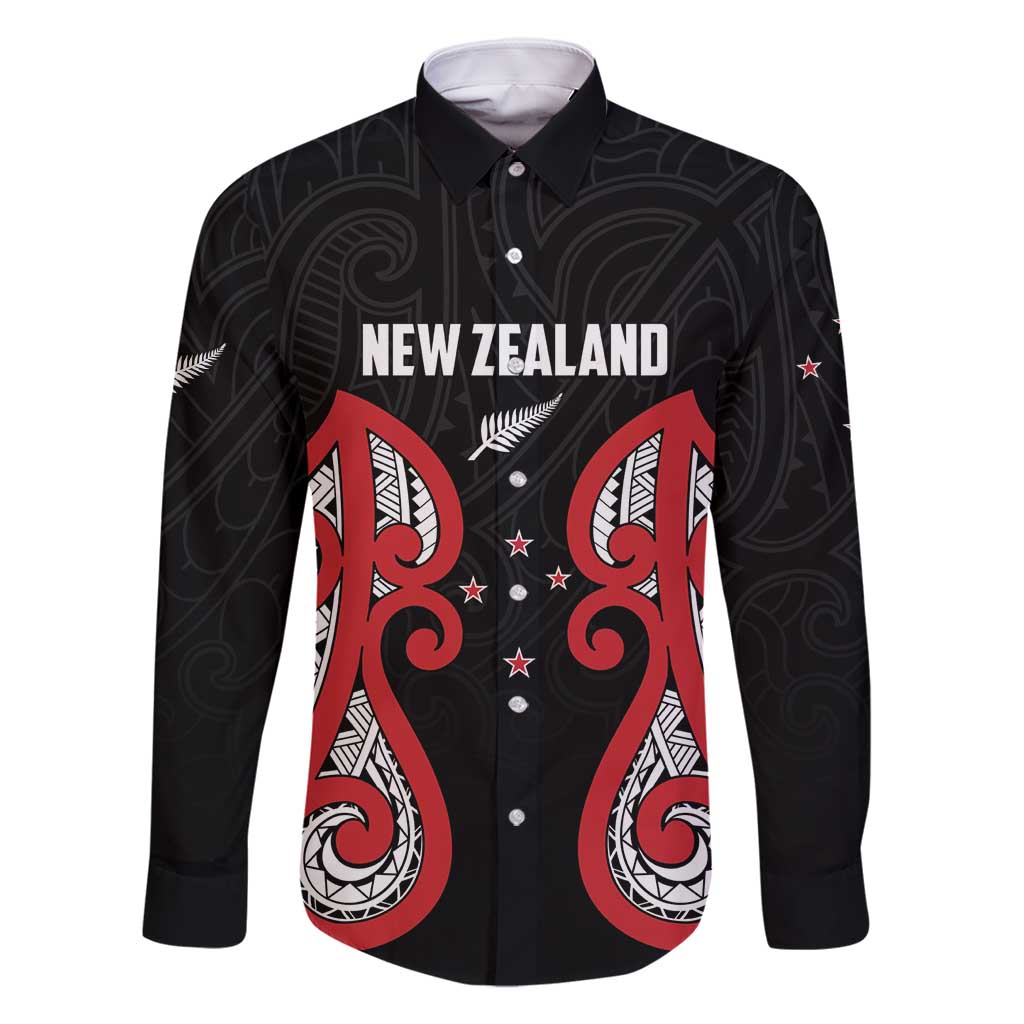 Custom Rugby New Zealand Family Matching Long Sleeve Bodycon Dress and Hawaiian Shirt Baby Black Go Champions
