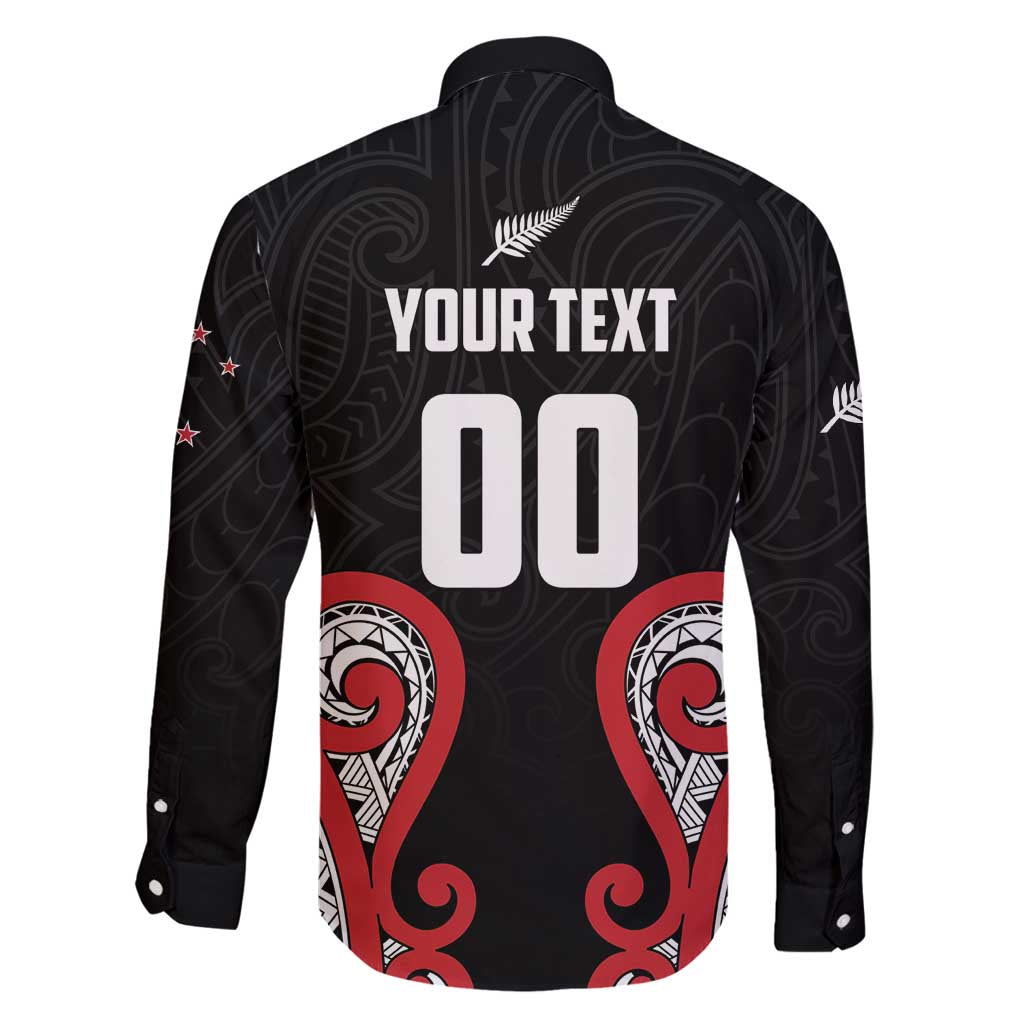 Custom Rugby New Zealand Family Matching Long Sleeve Bodycon Dress and Hawaiian Shirt Baby Black Go Champions