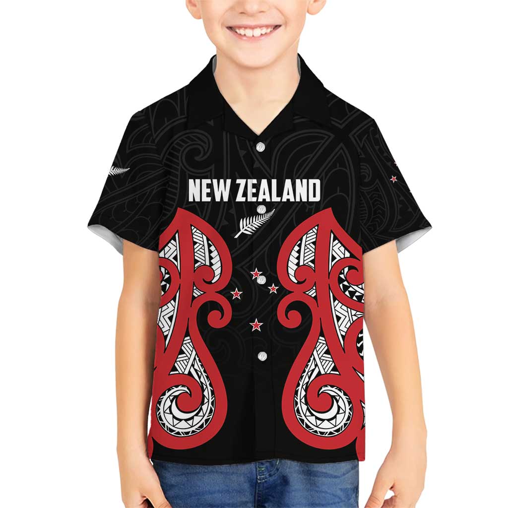 Custom Rugby New Zealand Family Matching Summer Maxi Dress and Hawaiian Shirt Baby Black Go Champions