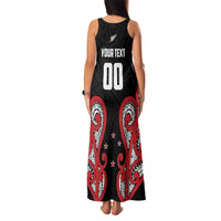 Custom Rugby New Zealand Family Matching Tank Maxi Dress and Hawaiian Shirt Baby Black Go Champions