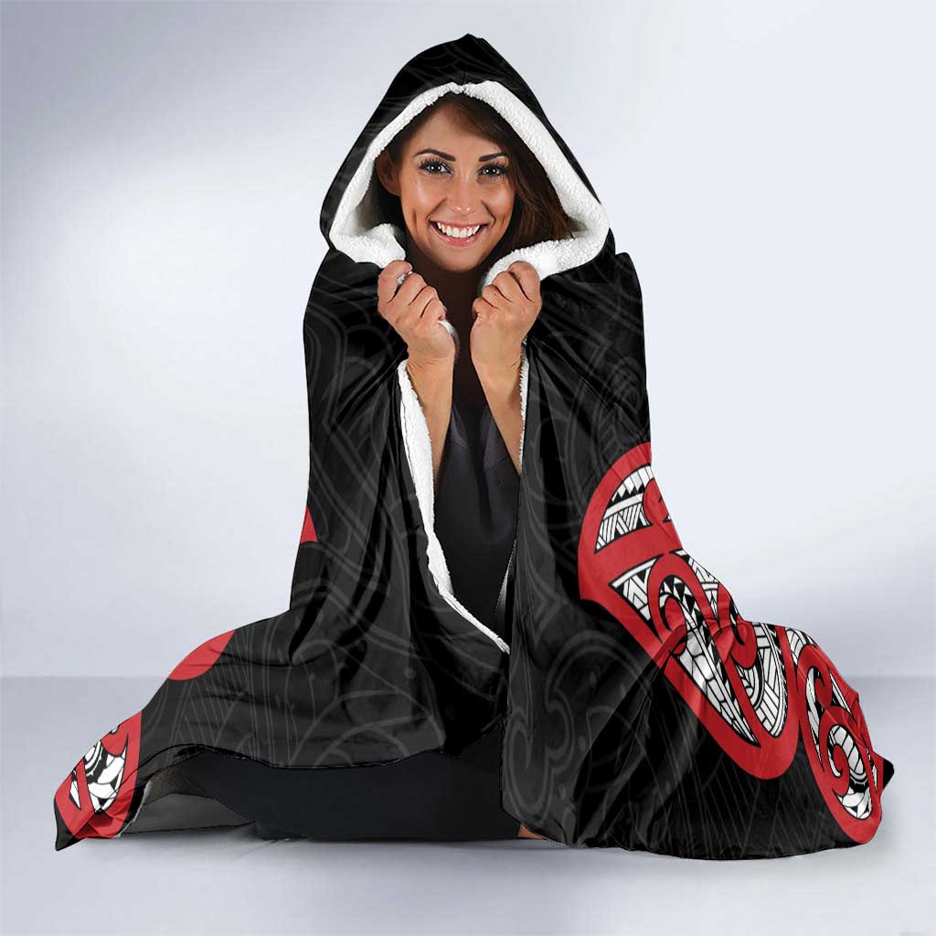 Rugby New Zealand Hooded Blanket Baby Black Go Champions