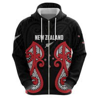 Custom Rugby New Zealand Hoodie Baby Black Go Champions