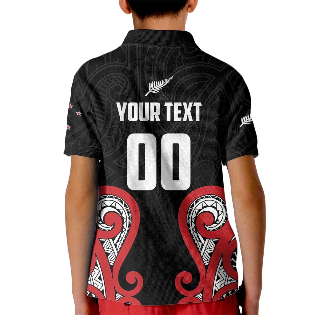 Custom Rugby New Zealand Kid Polo Shirt Baby Black Go Champions