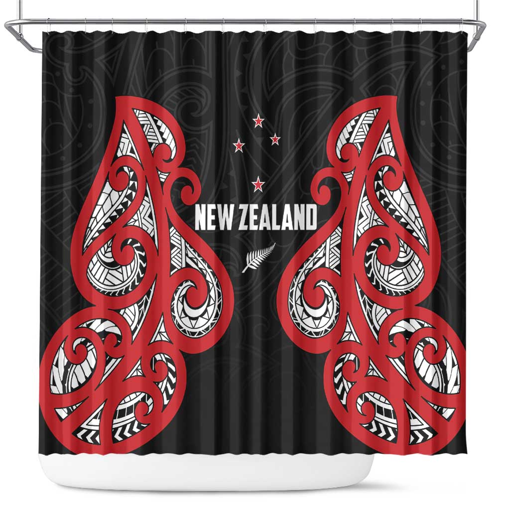 Rugby New Zealand Shower Curtain Baby Black Go Champions