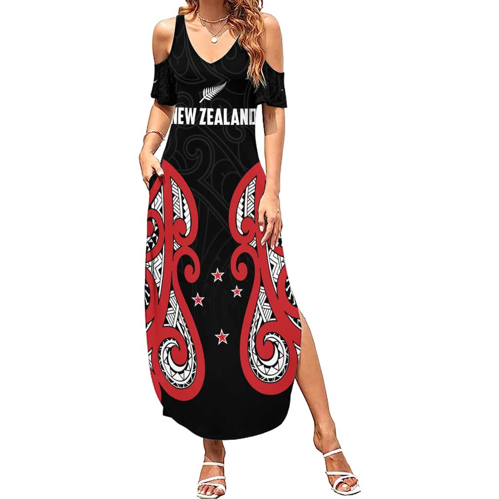 Custom Rugby New Zealand Summer Maxi Dress Baby Black Go Champions