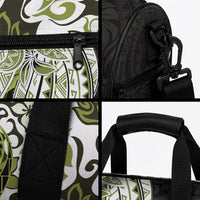 Monstera Plumeria Flowers Olive Green Duffle Bag Polynesian Pattern LT01 - Polynesian Pride