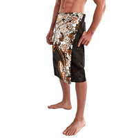 Monstera Plumeria Flowers Orange Lavalava Polynesian Pattern LT01 - Polynesian Pride