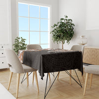 Monstera Plumeria Flowers Orange Tablecloth Polynesian Pattern LT01 - Polynesian Pride